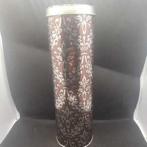 Stockmeyer Silver And Brown Cylinder Tin
